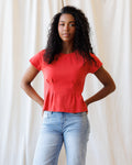 The Ava Pleated Peplum Tee