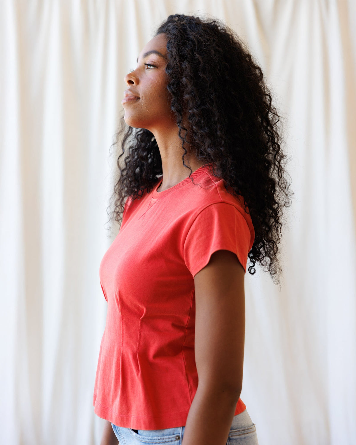 The Ava Pleated Peplum Tee