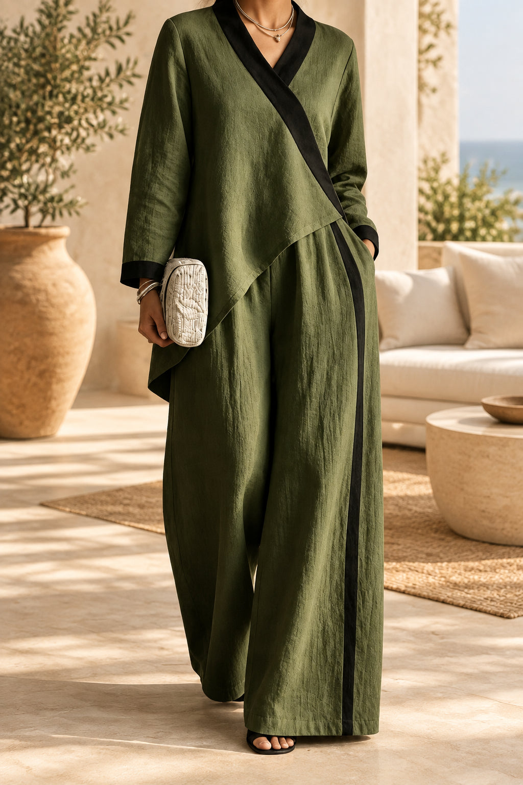 Women's 2-Piece Colour-Block Set