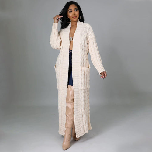 Chalet Cable Knit Maxi Duster Cardigan
