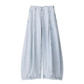 Women Clothing Autumn Series High Waist Balloon Jeans