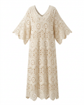 Graceful Crochet Hollow Maxi Dress