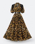 Fierce Leopard Print Maxi Dress