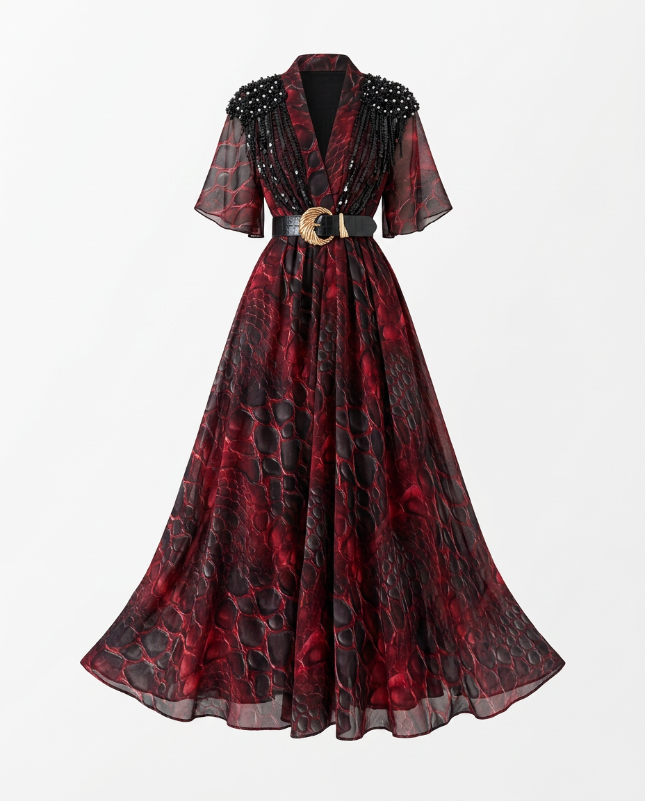 Fierce Leopard Print Maxi Dress
