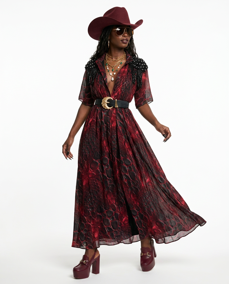 Fierce Leopard Print Maxi Dress