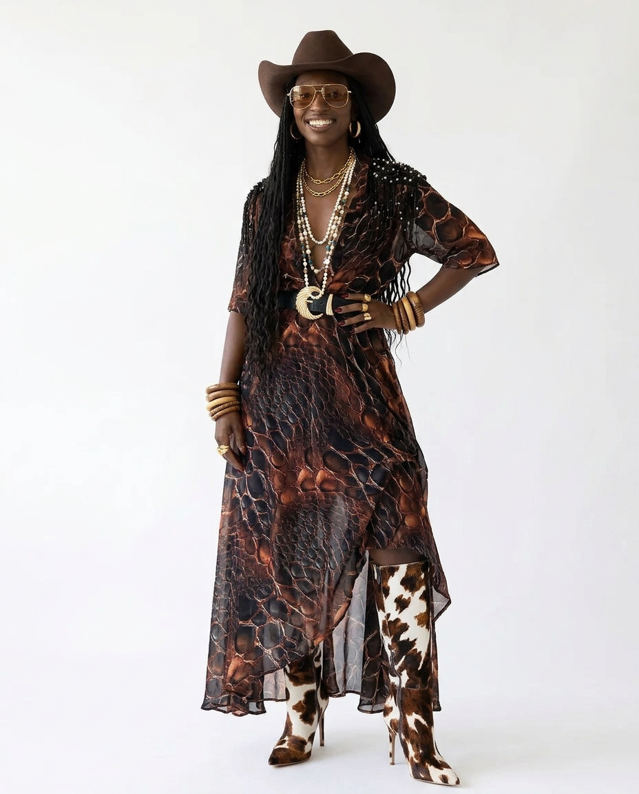 Fierce Leopard Print Maxi Dress