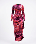 Vibrant Tie Dye Ruched Maxi Dress