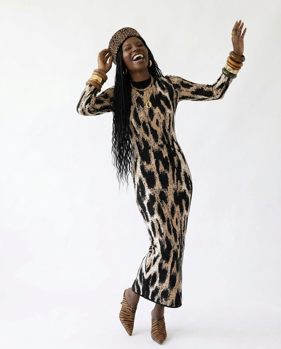 Leopard Print Sheath Dress