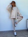 Loose Split Top & Fitted Trousers Set