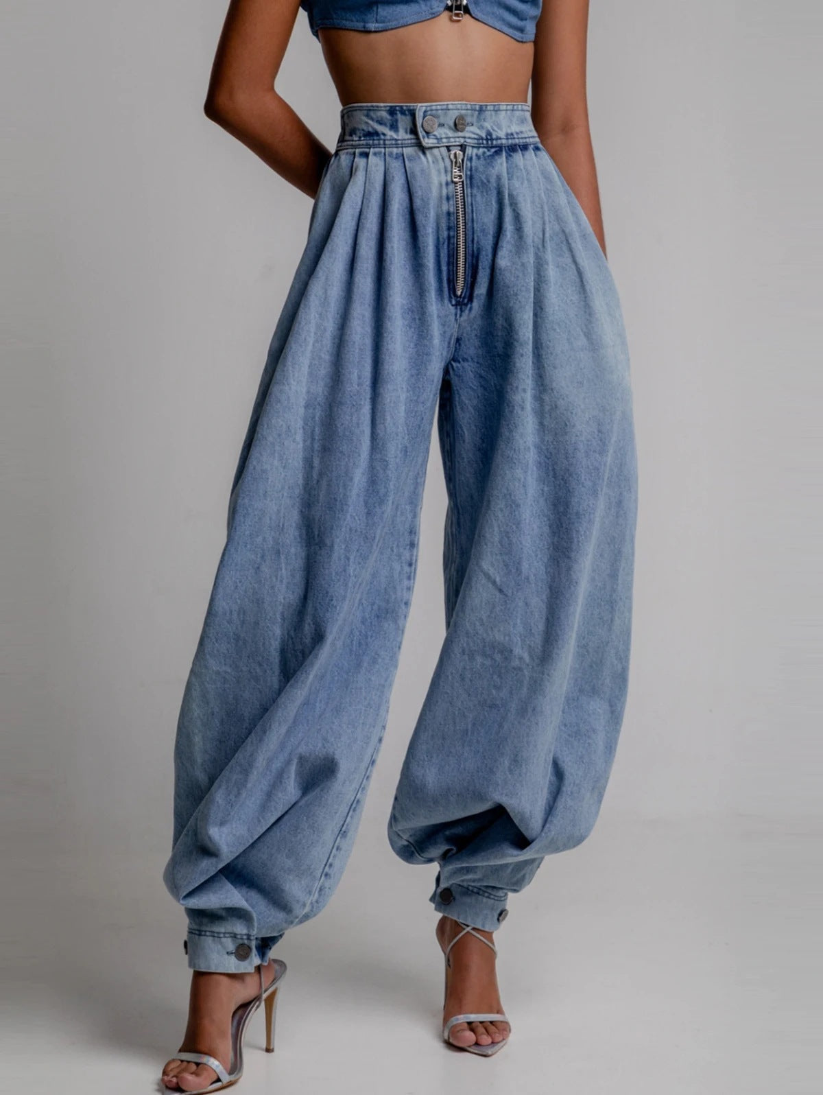 High Waisted Leg-Tie Jeans