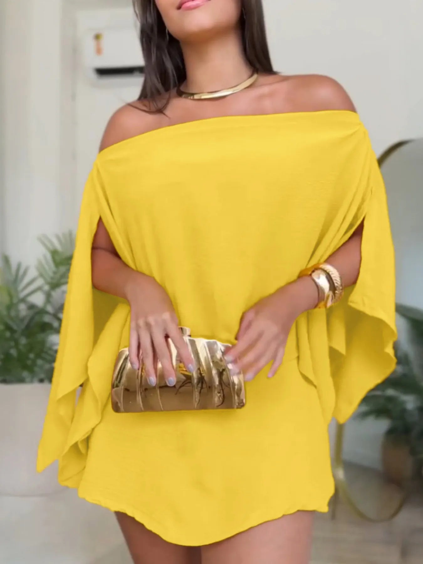 Aura Asymmetrical Drape Two-Piece Set