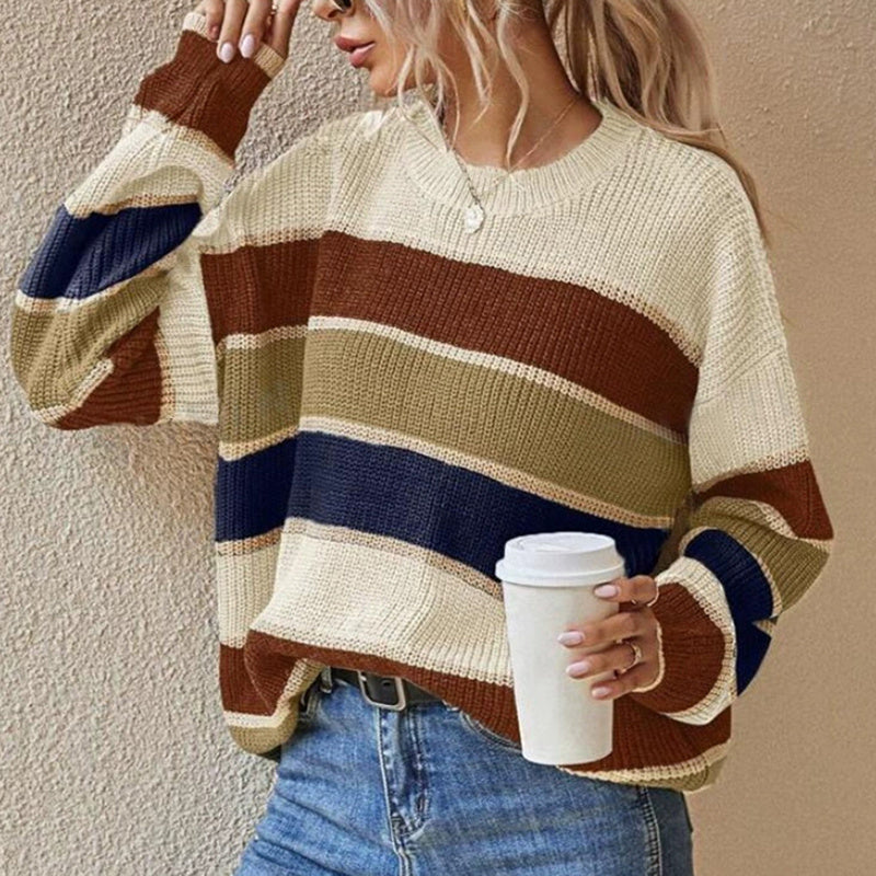 Color Block Striped Sweater