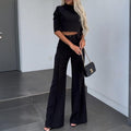 Elegant Half Sleeve Short Top & Pants Set