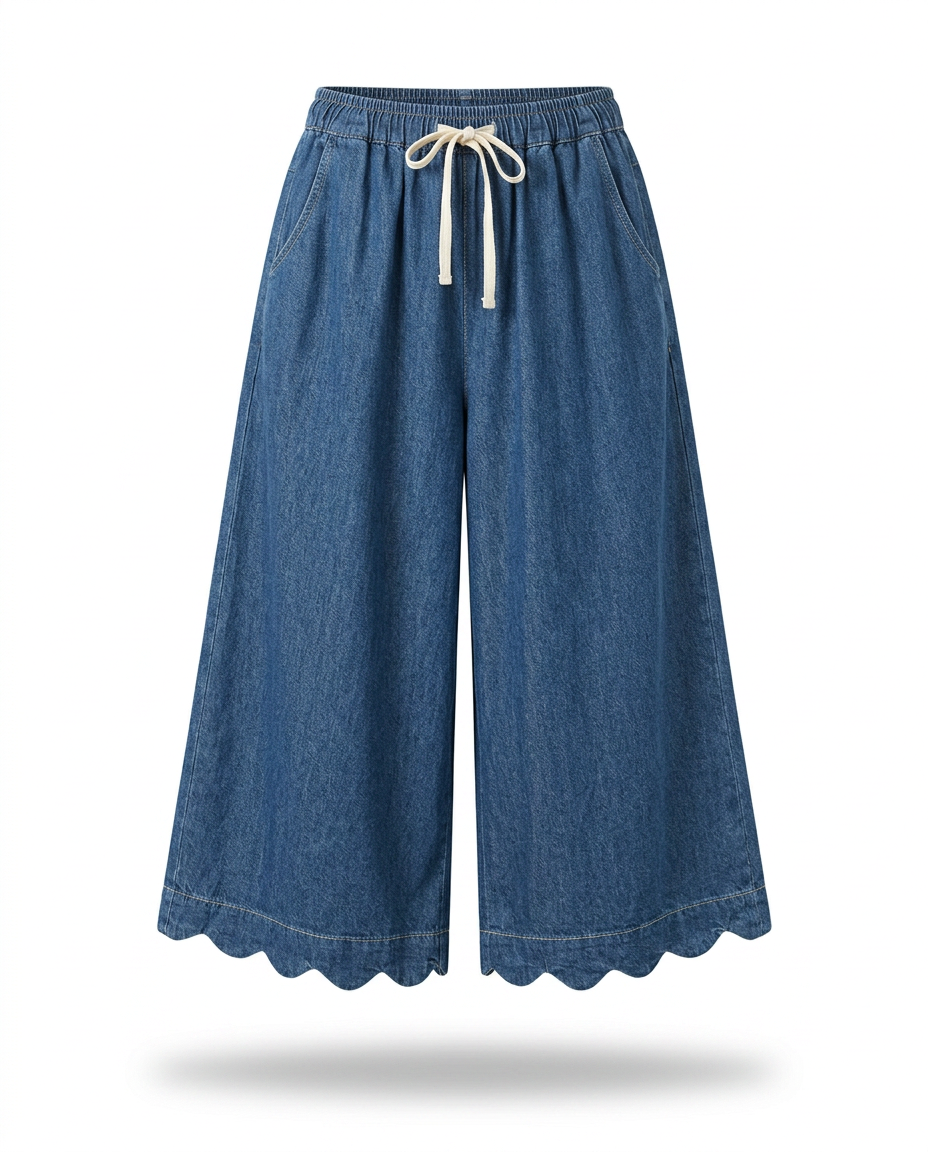 Unique Patchwork Wide Leg Trousers