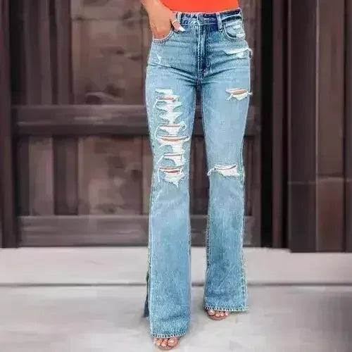 25 Edition – High Waist Slit Jeans