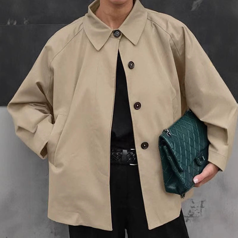 French-Style Loose Trench Coat