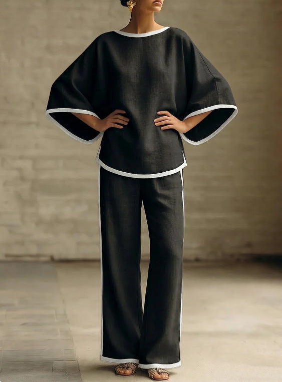 Loose Bat Sleeve Two-Piece Set