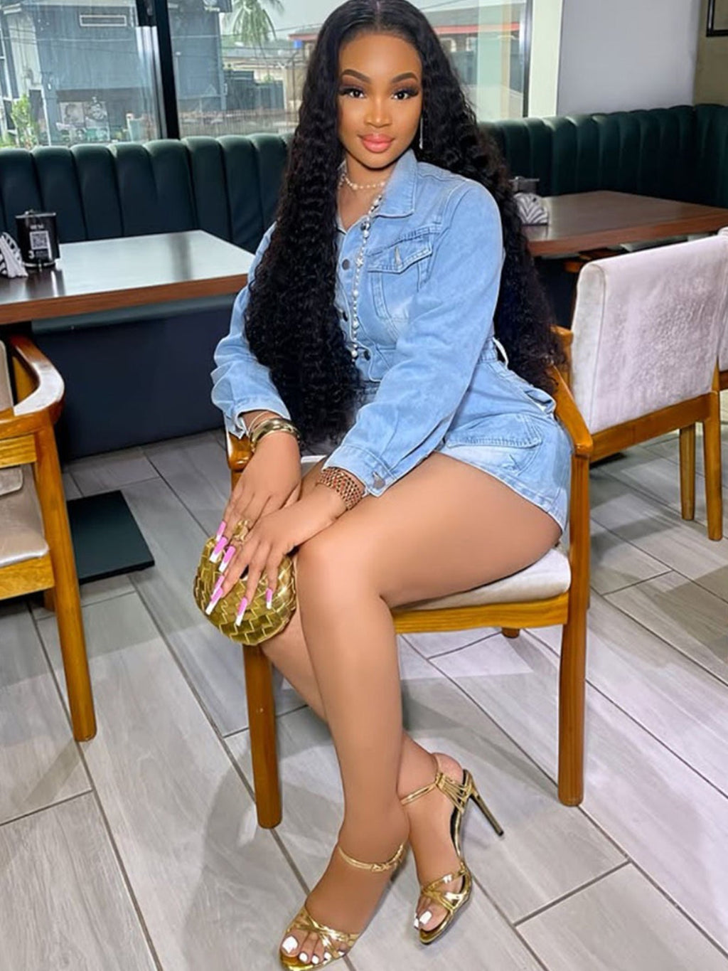 Midtown Utility Denim Mini Dress