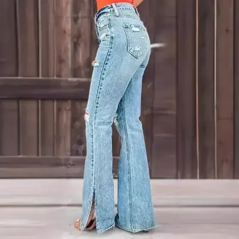 25 Edition – High Waist Slit Jeans