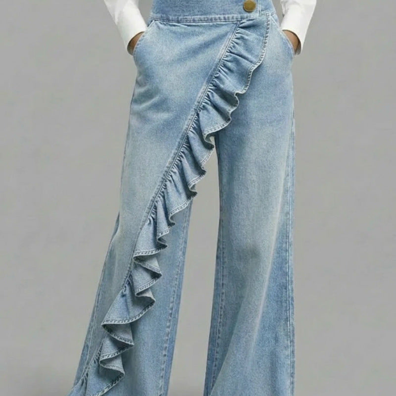 Vintage Irregular Mid-Waist Sli Jeans