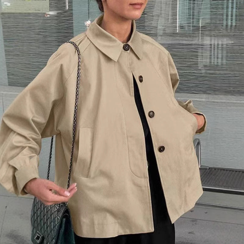 French-Style Loose Trench Coat