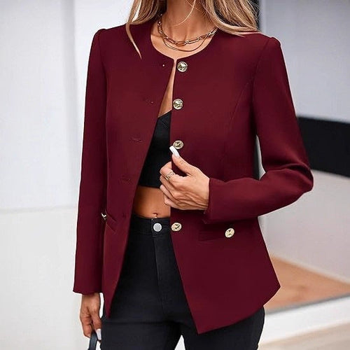 Classic Round Neck Button Cardigan
