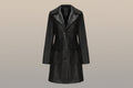 Long Leather Trench Coat