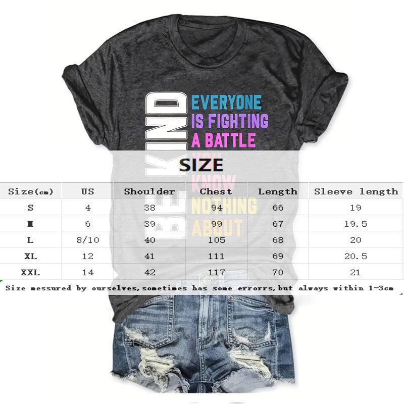 Colorful Slogan Print T-Shirt