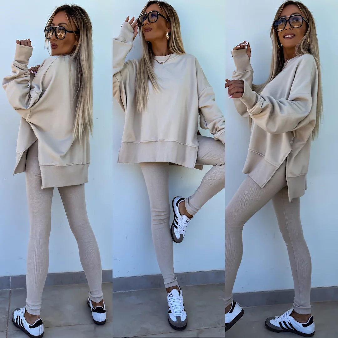 Loose Split Top & Fitted Trousers Set