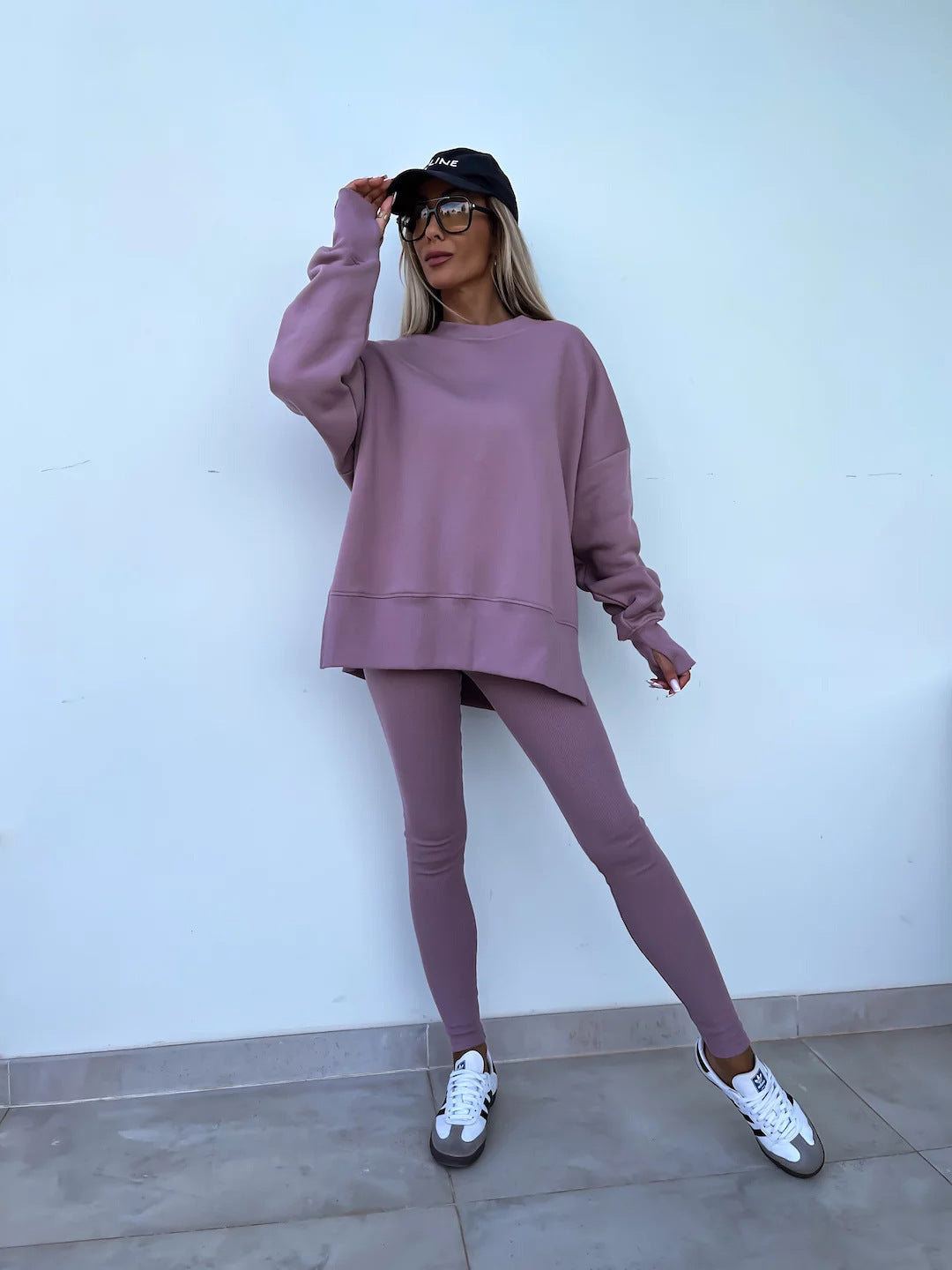 Loose Split Top & Fitted Trousers Set