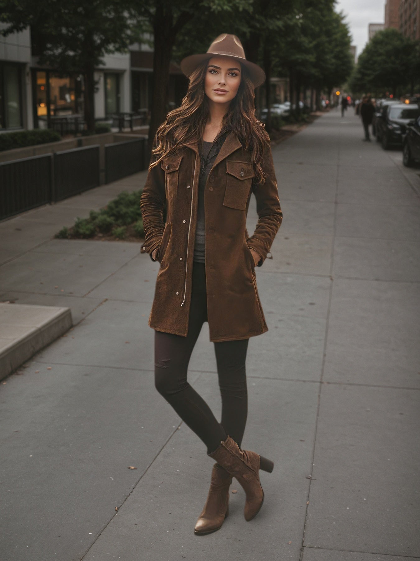 The Aspen Suede Trench Jacket