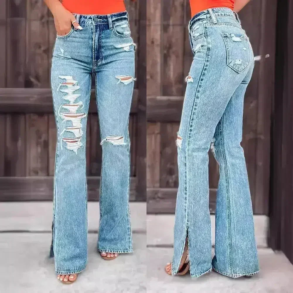 25 Edition – High Waist Slit Jeans