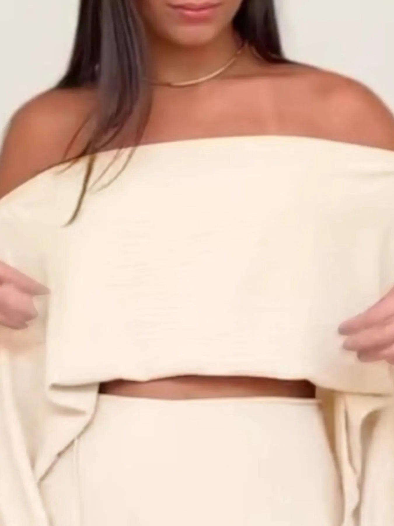 Aura Asymmetrical Drape Two-Piece Set
