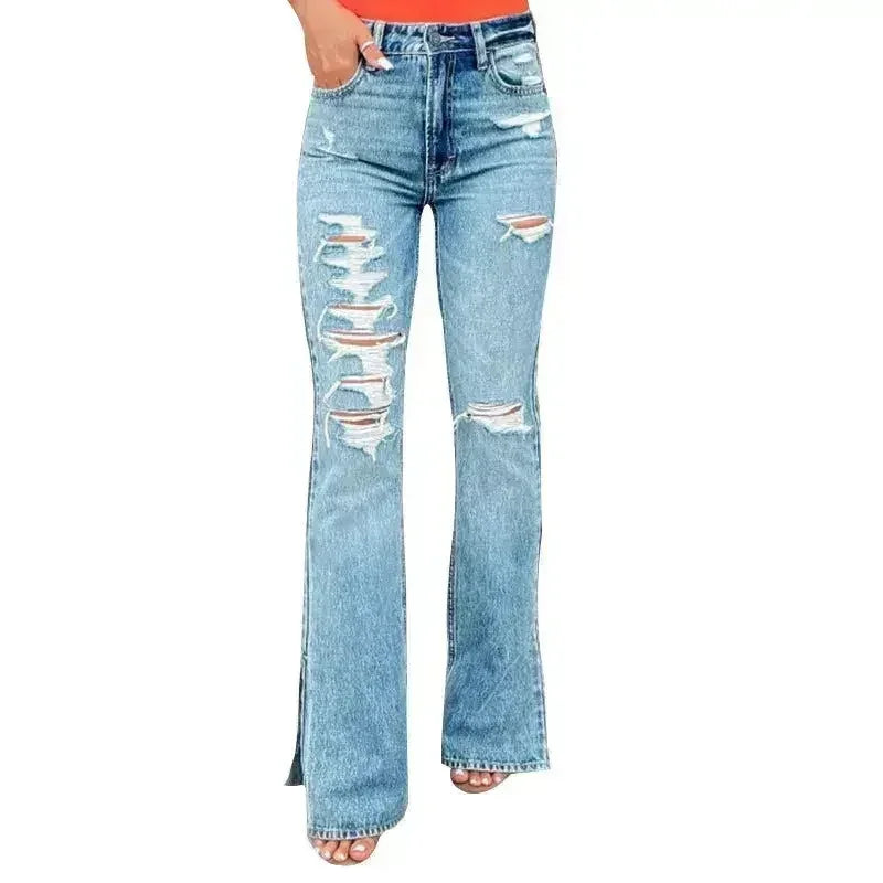 25 Edition – High Waist Slit Jeans