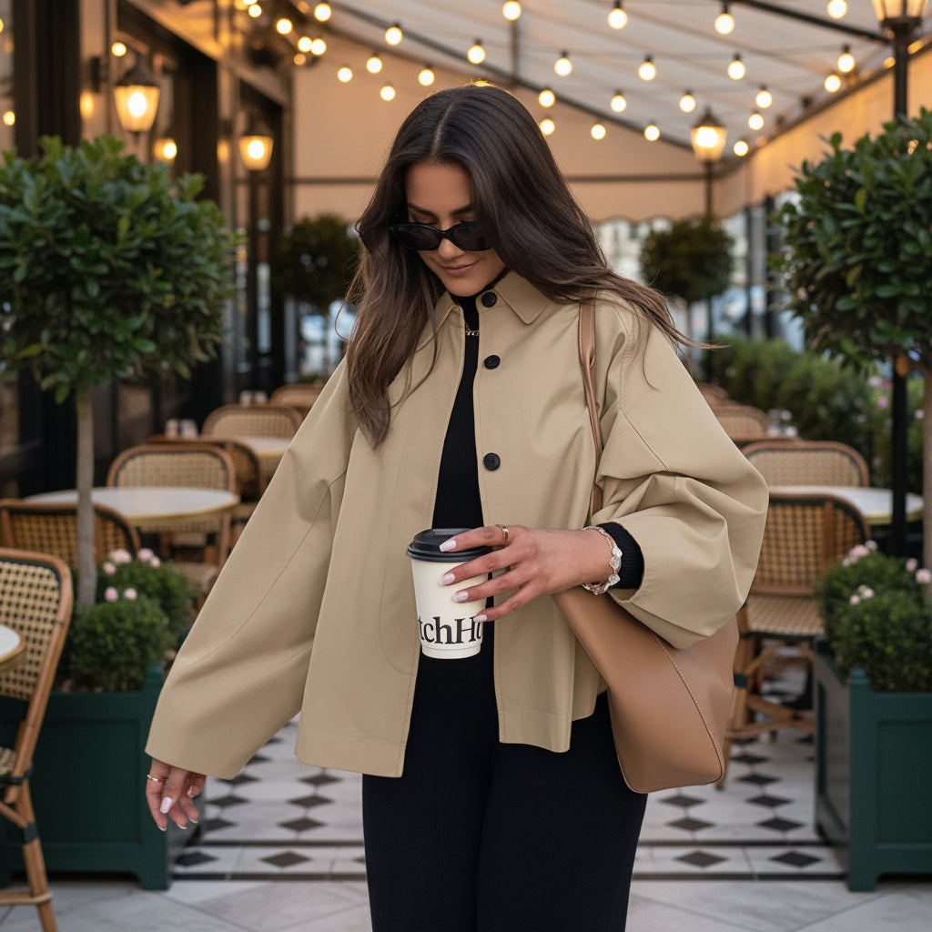 French-Style Loose Trench Coat