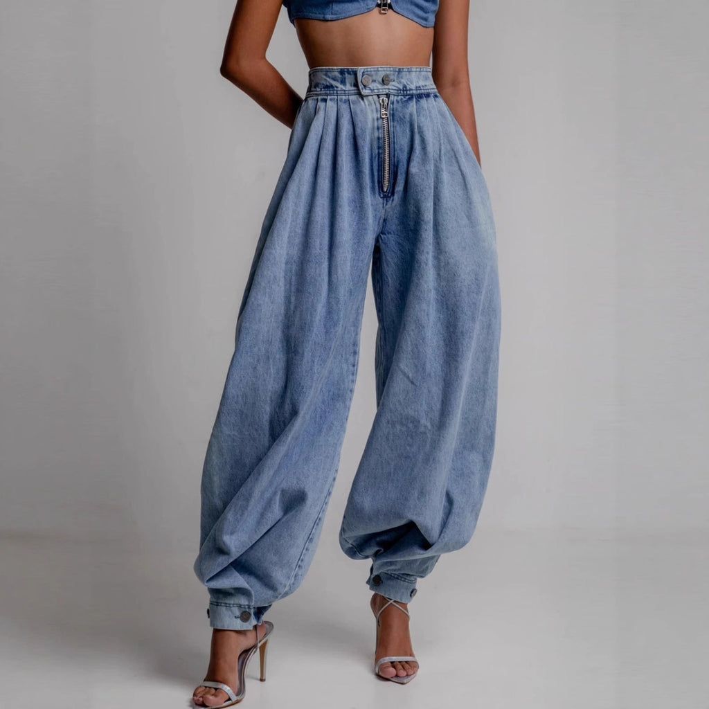 High Waisted Leg-Tie Jeans
