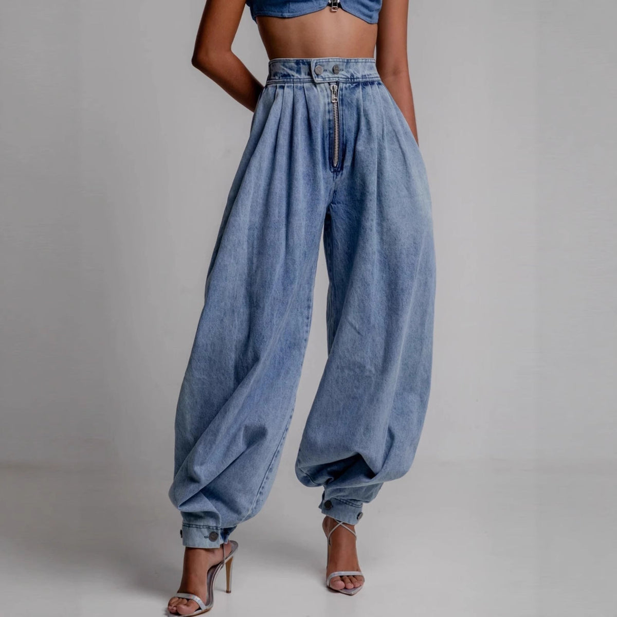 High Waisted Leg-Tie Jeans