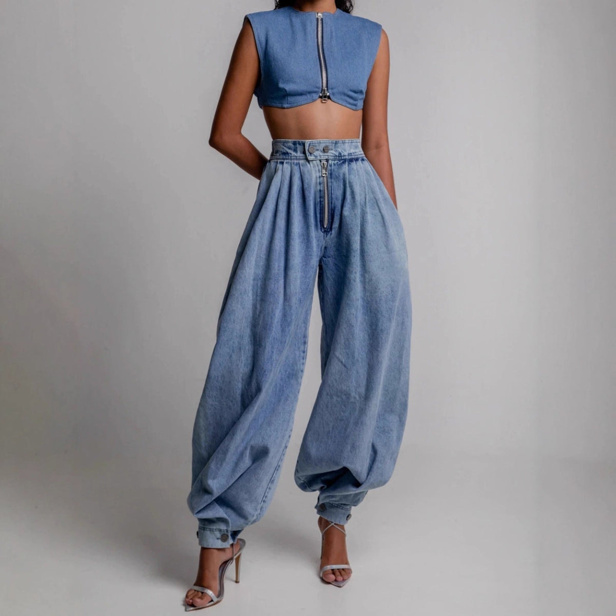 High Waisted Leg-Tie Jeans
