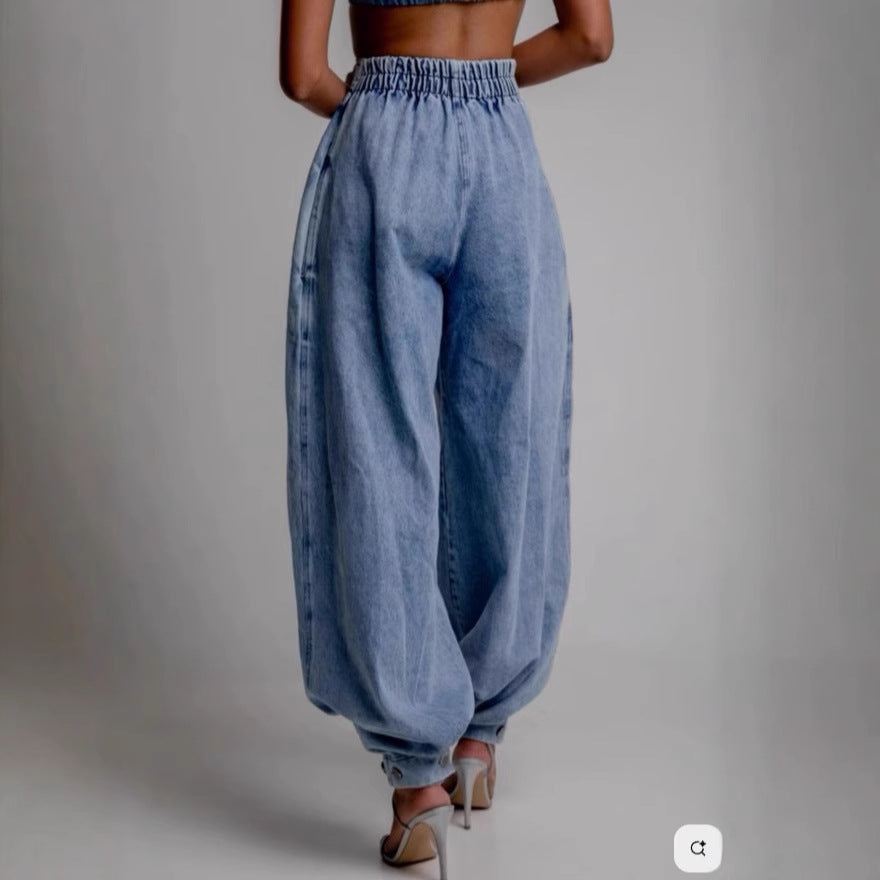 High Waisted Leg-Tie Jeans
