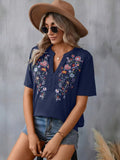 Embroidery Lace Trim Top