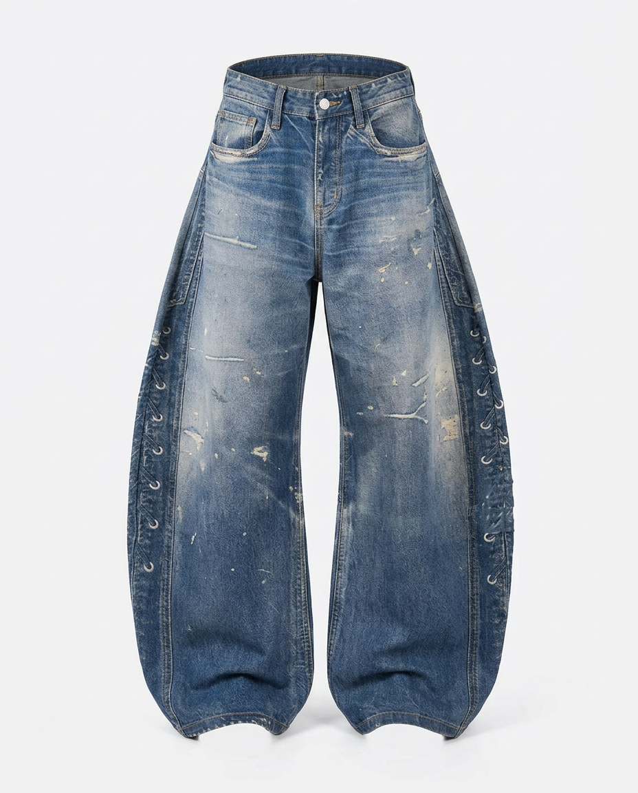 Unstoppable Printed Wide-Leg Jeans