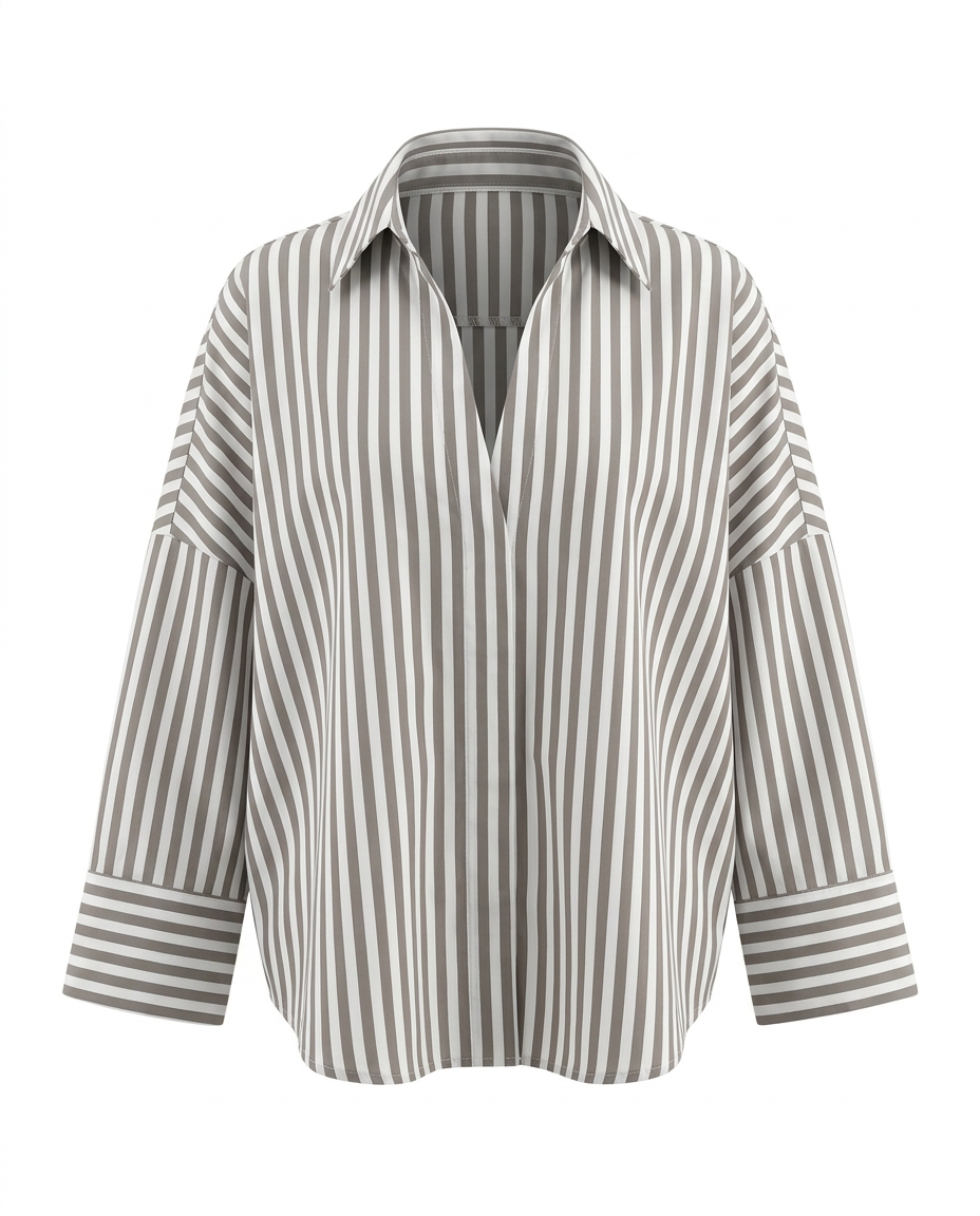 Adventurous Striped Loose Blouse