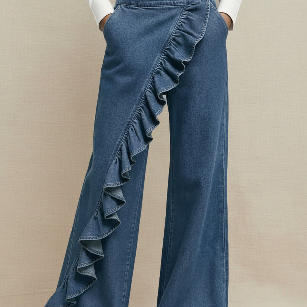 Vintage Irregular Mid-Waist Sli Jeans