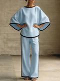 Loose Bat Sleeve Two-Piece Set