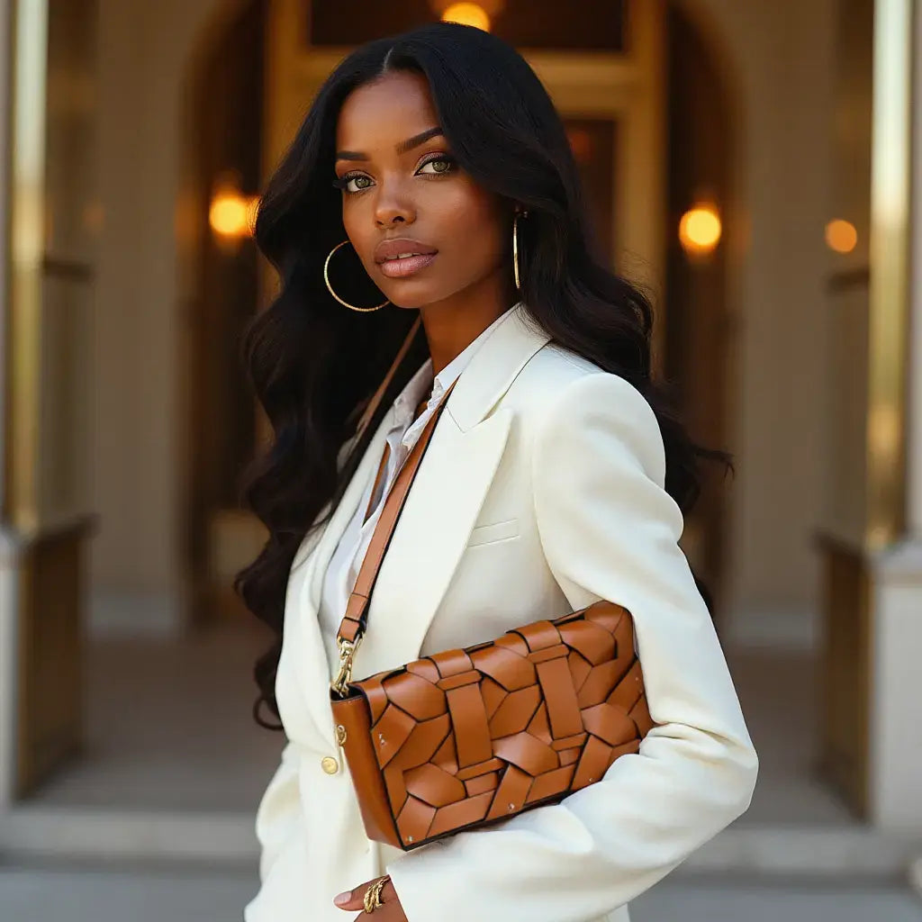 THE ZENOBIA WOVEN CLUTCH