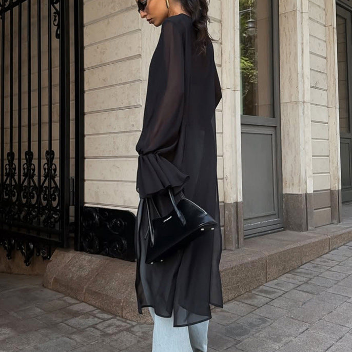 Chiffon Asymmetric Niche Top
