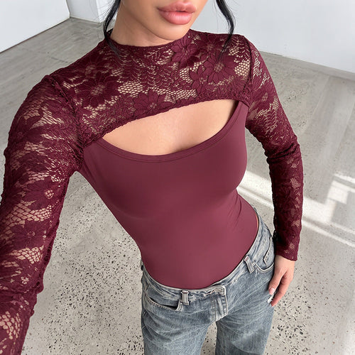 Amethyst Lace Illusion Top