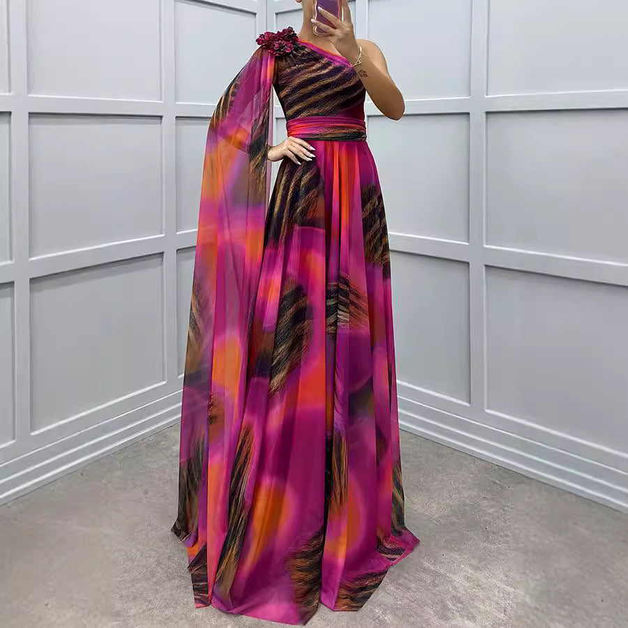 Aura One-Shoulder Maxi Dress