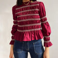 Smocking Long Sleeved Top