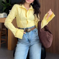 Elegant Basic Long-Sleeve Shirt